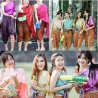 ราคา ❌พร้อมส่ง ลายนี้ตามนี้นะค่า❌ ชุดไทย 2 ชิ้น แม่หญิงการะเกด สไบและโจงกระเบน สไบยาวผืนเรียบ (1054739749)