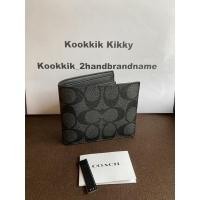 ราคา กระเป๋าสตางค์ชาย Coach short wallet black ของแท้สินค้านำเข้าจากอเมริกา (5094217183)