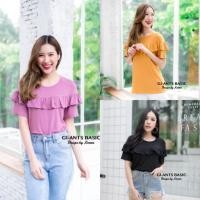 ราคา Gi-ants BASIC เสื้อคอกลมระบายอก CARDIGAN_NISTA (SHOP) (2146127088)