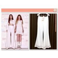 ราคา กางเกงขายาวสีขาว ทรงสวย สไตล์เรียบๆแต่หรู ผ้าใส่สบายมีลายในตัว จาก Lyn Around สินค้าใหม่ ป้ายห้อย ของแท้ จาก Shop คะ (25814489604)