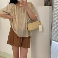 ราคา พร้อมส่งจากไทย กระเป๋าหนังนิ่มสีพาสเทลแต่งสายลูกปัดลายหินอ่อน มีสายโซ่สะพายยาวให้ I136 (25760569014)