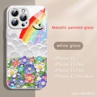 ราคา เคสโทรศัพท์มือถือแบบแก้ว ลายหน้ายิ้ม สีรุ้ง สําหรับ Apple 15 Promax 14 Plus Storm 13mini 12 11promax Xr Xsmax 7 8plus (25073767991)