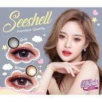 ราคา คอนแทคเลนส์ค่าสายตา Seeshell ตัดขอบ ลายใหม่ล่าสุด ของ Wink สีเทา สีดำ บิ๊กอาย (6682554150)