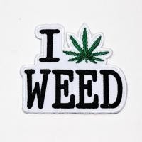 ราคา [ ตัวรีดติดเสื้อ ลาย ใบกัญชา รูปกัญชา เร็กเก ฮิปปี้ ] I love Weed Patch งานปัก DIY ตัวรีด เสื้อ กระเป๋า อาร์ม เท่ๆ แนวๆ (7041285027)