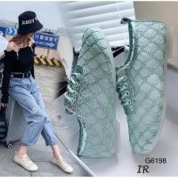 ราคา รองเท้าผ้าใบลำลองวัสดุผ้าตาข่ายซีทรูสกรีนลาย (3657306669)