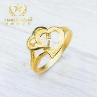 ราคา YHLG แหวนทองแท้รูปหัวใจคู่ น้ำหนัก 1 สลึง (5200800399)