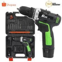 ราคา RSK สว่านไร้สาย 28V 2 ระบบ ปรับสปีดได้ สำหรับเจาะไม้ เหล็ก ขันน็อตสกรู พร้อมแบตเตอรี่ 2 ก้อน แท่นชาร์จแบต สายอ่อน (4103074027)