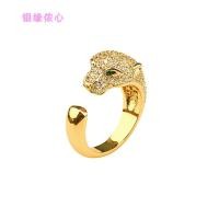 ราคา DIDGO2 thaijy15K306 แหวนเพชรทองเคลือบแก้ว รูปทรงหัวเสือ (ฟรีไซส์) ฝังเพชรประดับ ไม่ดำ ไม่เขียว (22435565817)