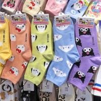 ราคา ถุงเท้าผ้าฝ้ายถัก พิมพ์ลายการ์ตูน Sanrio Kuromi Melody น่ารัก สําหรับเด็กผู้หญิง (24706283099)