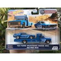 ราคา รถเหล็ก Hot Wheels: 69 Ford Mustang Boss 302 Retro Rig (3490947229)