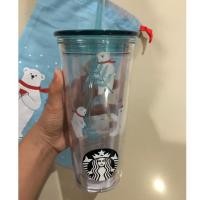 ราคา [ของแท้] แก้ว Starbucks ลายหมีขาว เป็นแก้ว 2 ชั้น เก็บเย็น (5016972529)