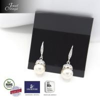 ราคา ต่างหูเกี่ยวหุ้มมุก Swarovski (764362630)
