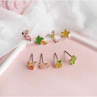ราคา flamingo earring set ต่างหูเซตฟลามิงโก้ (22943625397)