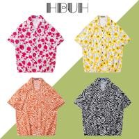 ราคา HBUH เสื้อฮาวาย เสื้อเชิ้ต สงกรานต์ ลายดอก พื้นดำ พื้นขาย สงกรานต์ แบบลายไทย สวมใส่สบาย (24571966070)