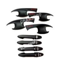 ราคา เบ้ารองมือเปิด+ครอบมือจับ(มีปุ่มกด) CITY ซิตี้ปี 2014-2019 สีดำด้านโลโก้แดง (10134853478)