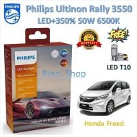 ราคา Philips หลอดไฟหน้ารถยนต์ Ultinon Rally 3550 LED 50W 8000/5200lm Honda Freed ฟรีด แถมฟรี LED T10 (24516638561)
