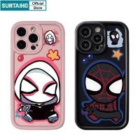 ราคา Suntaiho เคสไอโฟน เคสโทรศัพท์มือถือ ซิลิโคนนิ่ม TPU กันกระแทก ลายสไปเดอร์แมน สําหรับ Iphone 15 14 12 13 11 Pro Max IP 7 8 Plus Iphon X Xs XR Xs Max (25772264922)