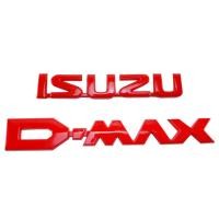 ราคา โลโก้ อีซูซุ ดีแม็ก Logo ISUZU D-MAX ติดท้ายกระบะ แต่งรถ ตัวนูน สีแดง สำหรับ อีซูซุ Isuzu D-MAX 2012-2018 (2764381691)
