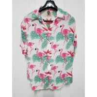 ราคา เสื้อเชิ้ตฮาวาย.ผู้ชาย.ลายฟามิงโก้ชมพูM.มือสอง (3191535248)