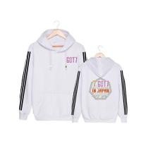ราคา พร้อมส่งเสื้อ HOOD GOT7 ลายแถบข้างแขน เสื้อสีขาว ไซส์ L (3307804373)