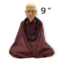 ราคา (หน้าตัก 9นิ้ว สูง25ซม.)ครูบาศรีวิชัย นักบุญแห่งล้านนา วัดบ้านปาง งานไฟเบอร์หุ่นขี้ผึ้ง ห่มจีวรเสมือนจริง ท่านเป็นพระโพธ (19909849829)