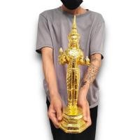 ราคา เจ้าพ่อหอกลอง ปิดทองพรีเมียม สวยมาก ขนาดงาน 5 นิ้ว สูง 14 นิ้ว เนื้อเรซิ่น (25655611914)