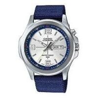 ราคา Casio นาฬิกาข้อมือผู้ชาย สายผ้า(สีน้ำเงิน) รุ่น MTP-E202-2AVDF (63489202)