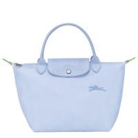 ราคา พร้อมส่ง แท้ % New Longchamp หูสั้น ใบเล็ก LE PLIAGE GREEN S Short / TOTE BAG Sky Blue (21383905302)