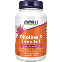 ราคา NOW Foods, โคลีนและอิโนซิทอล - Choline & Inositol 500mg - 100 Caps - [EXP 7/2027] (25963303728)