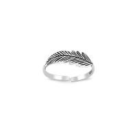 ราคา [พร้อมส่ง] แหวนนิ้วเท้าเงินแท้ 925 ขนนก / 925 silver toe ring, feather. Silver thai Jewelry (22855624741)