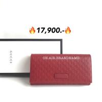 ราคา New gucci long wallet สีแดงสวย จุมาก (7071591763)
