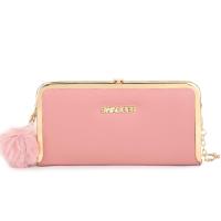 ราคา กระเป๋าสตางค์ใบใหญ่ ขอบทองพร้อมสายโซ่สะพายไฮโซ （GC-058) (24618707039)