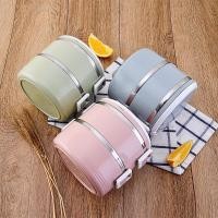 ราคา ปิ่นโต ปิ่นโตสแตนเลส 2 ชั้น lunch box ภายนอกทำจากพลาสติกคุณภาพดี ปิ่นโตสีน่ารักๆ พกพาสะดวก มี 3 สีให้เลือก (2960697585)