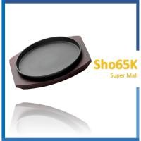 ราคา กระทะจานร้อน ทรงกลม ขนาด 22cm 24cm 26cm พร้อมถาดไม้รองจาน (5760973706)