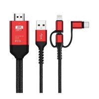 ราคา 3 IN 1 Micro USB / HDMI / MHL อะแดปเตอร์ 1080P MHL Micro USB เป็น HDMI HD TV Cable Adapter สำหรับ Android, iOS (2711950728)