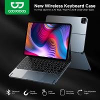 ราคา GOOJODOQ Wireless Keyboard Case Bluetooth 5.2 Multiple Adjustable Angle for iPad AIr4 5 10.9 Pro 11 Convertible Durable (25179868985)