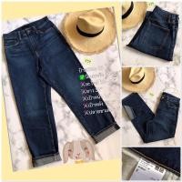 ราคา กางเกงยีนส์ UNIQLO ขากระบอกเอวสูง มือสองญี่ปุ่น เอว 30~31 (8406662459)