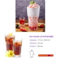 ราคา {ยกแพค 6 ใบ} LUCKY GLASS แก้วใส แก้วสมูตตี้ ทรงยูโร ก้นเหลี่ยม ขนาด 17.5 oz./ 500 ml ** Euro Tumbler ** (5351933787)