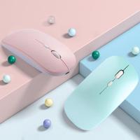 ราคา Mini Macaron การชาร์จแบบไร้สาย Bluetooth Mouse 2.4G เมาส์ไร้สาย Office Mute สามโหมด (20678410859)