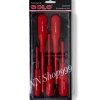 ราคา Solo ชุดไขควง ช่างไฟฟ้า หุ้มยาง 5 ตัวชุด No.005E ของแท้ 100% (816423100)