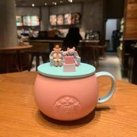 ราคา แก้วstarbucks ceramic mug with lid pigs family 355ML (6167871760)