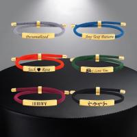 ราคา สลักฟรี สร้อยข้อมือถักป้ายชื่อสแตนเลส สร้อยข้อมือคู่ (24524172337)