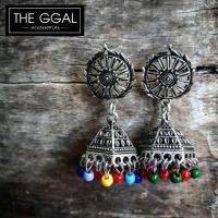 ราคา ต่างหูอินเดีย ทรงระฆัง งานปราณีต (2232635392)