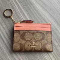 ราคา พร้อมส่งกระเป๋าใส่บัตรพวงกุญแจ coach สี coral มือ 2 (23967211147)