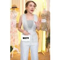 ราคา จั๊มสูทขายาวแขนกุดสีเขียวมิ้น งานป้าย Valley Girl (20789922517)