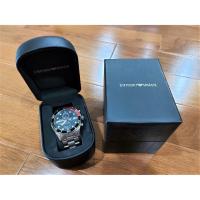 ราคา EMPORIO ARMANI Watch AR5855 ⌚นาฬิกาผู้ชาย✅ ของแท้ 100% สินค้ามือสองสภาพ 90% (11848238176)