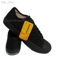 ราคา ▧✿✻Gold City สีดำดำ (สีดำล้วน) รองเท้าผ้าใบ ใส่ทน Size 36-47 (11835414974)