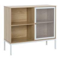 ราคา INDEX LIVING MALL ตู้บานเปิด รุ่นโมนิโม่ ขนาด 90 x 35 x 80 ซม. - สีขาว/ธรรมชาติ (25761203009)