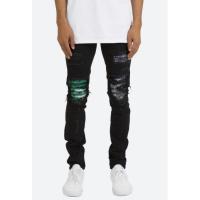 ราคา [ ของแท้ ] กางเกงยีนส์ ผ้ายืด MNML X284 STRETCH MOTO DENIM (BLACK/PURPLE) พร้อมส่ง (16956627242)