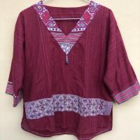 ราคา เสื้อผ้าฝ้ายพื้นเมือง สาวอวบอ้วน bigsize ใส่งานผ้าไทยได้คะ size XL-2xL อก 43นิ้ว (1833671514)